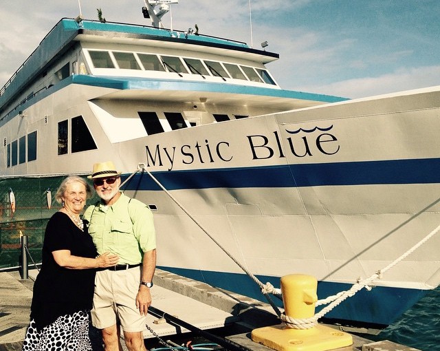 Peggy and I took a party cruise along the Chicago city scape on the Mystic Blue.