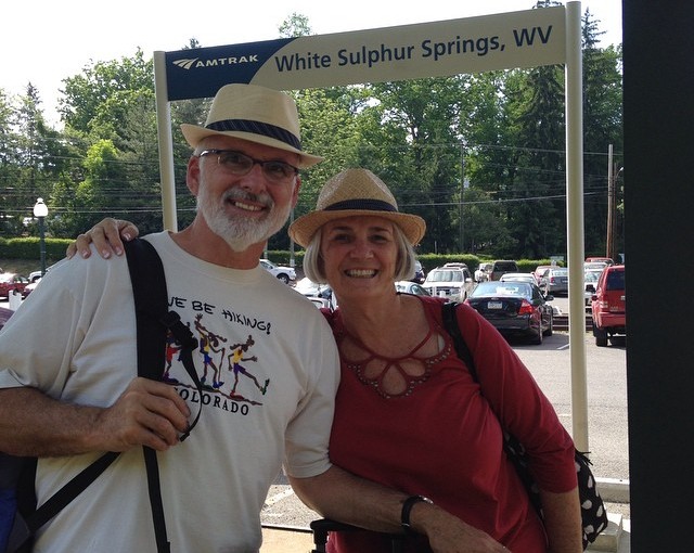 The beginning of our trip out West. Leaving from White Sulphur Springs. Joseph and family gave us a send off.