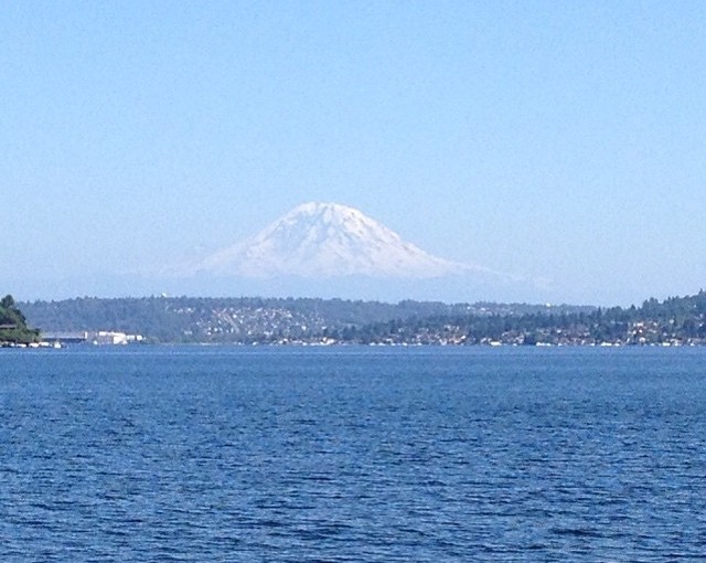 In the distance you can see Mt Ranier in all her glory.