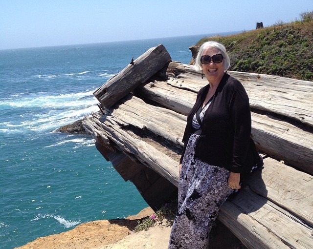 My beautiful wife on Mendocino’s rocky coast.