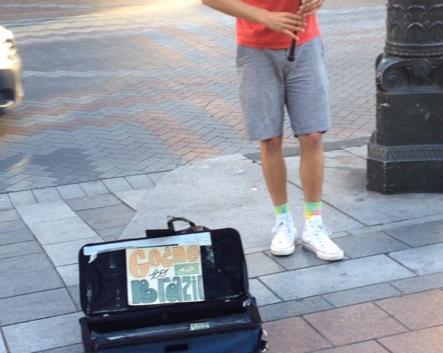 No city is without its street buskers, however this one was my favorite. He didn’t look Scottish, but he sounded Scottish.