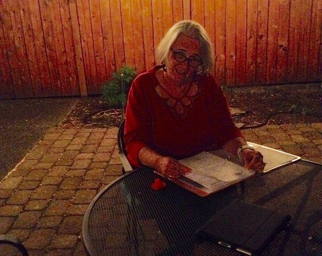 Our last night in Seattle and Peggy is planning for OR. This was our dinner spot at Jason’s place each evening.