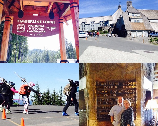 Peggy and I went to Timberline Lodge at Mt Hood. Even though it was June 17th, there were people sking, hiking and mountain biking, all on the same mountain.
