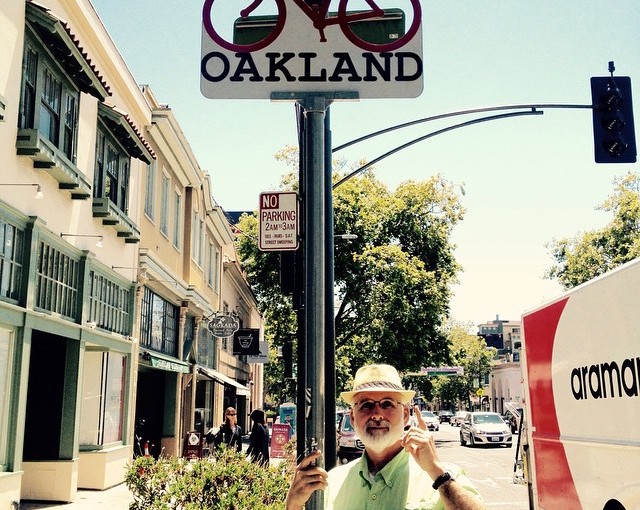 Small town of Oakland. Every place is super bike friendly. Peggy and I enjoyed a morning stroll along the streets of Oakland CA.