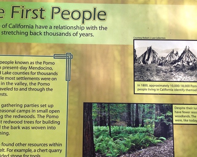 The Pomo Indians originally lived in this area. Fort Bragg, a few ilex from Mendocino was a military garrison at one time to oversee this group of Pomo Indians.