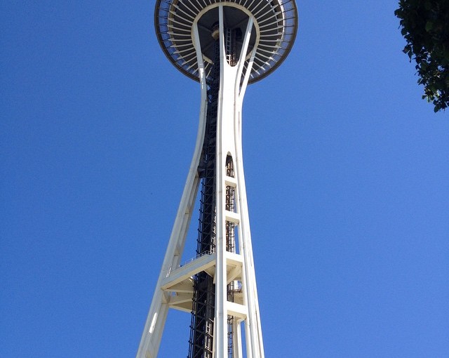 The Space Needle, a symbol of the city of Seattle.