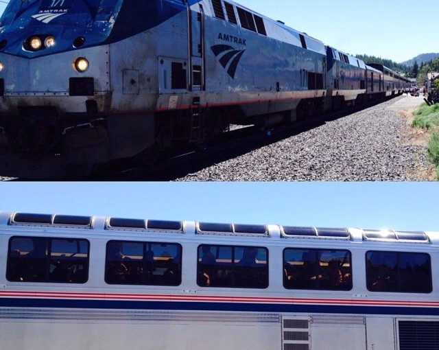 The day we arrived in Truckee we saw the same train we came to CA on making its way back to Chicago. Fun waving at those in the observation car.