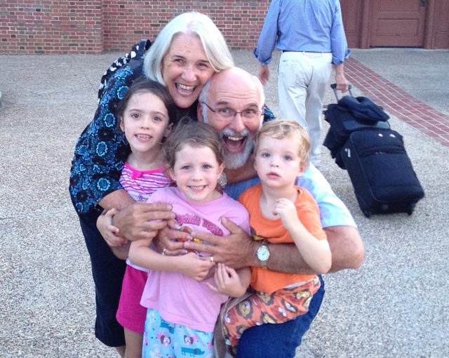 The long awaited hugs with all of the grands are complete.