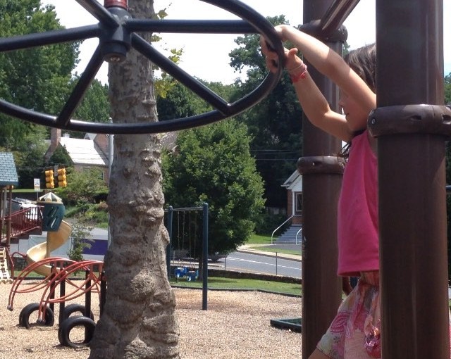Mastering the tilting wheels at Gypsy Park.